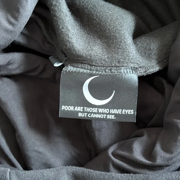 Killstar Black High Low Hoodie Cape Cloak Dress Tunic - Picture 10 of 15